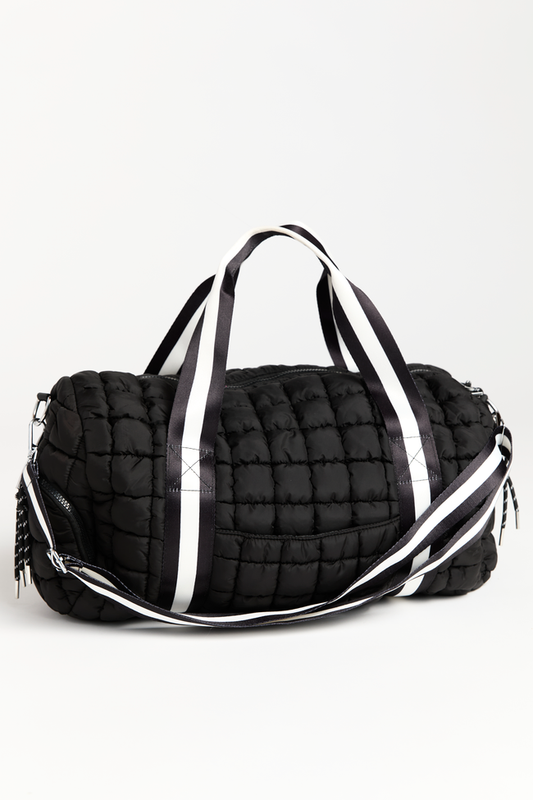 Haylie Active State Black Quilted Duffle Bag