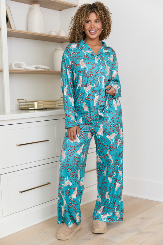 On The Prowl Oversized Pajama Set SALE