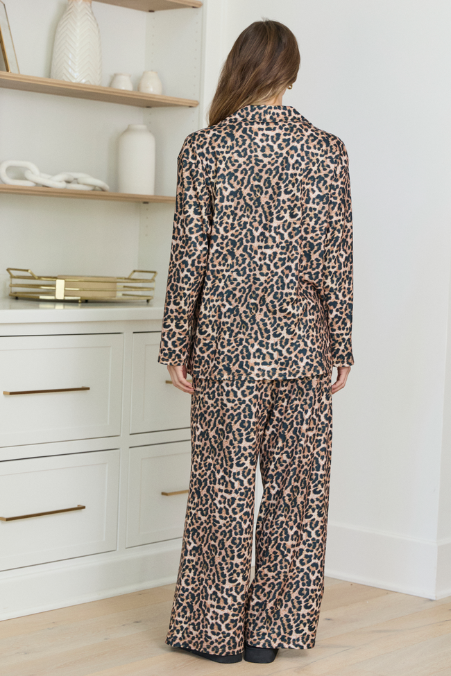 Valentina Leopard Oversized Pajama Set SALE