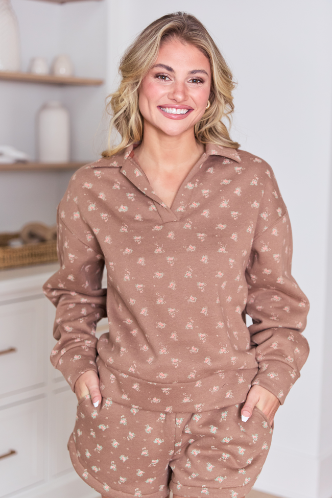 Morrison Brown Floral Pullover SALE