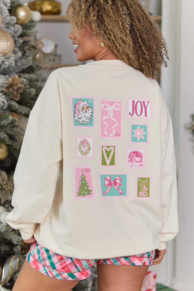 Dear Santa Cream Graphic Sweatshirt