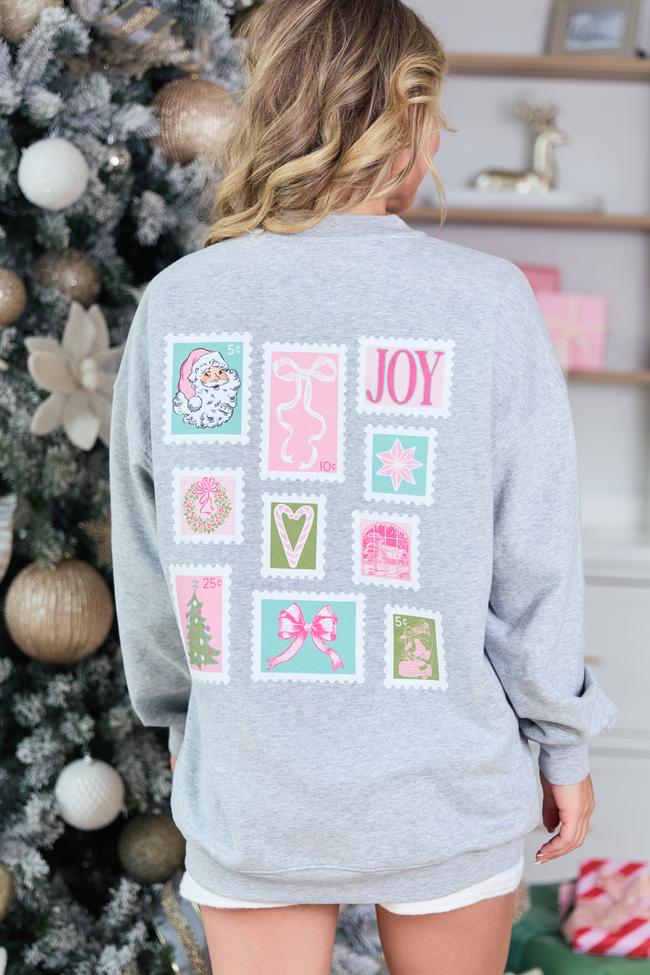 Dear Santa Light Grey Graphic Sweatshirt