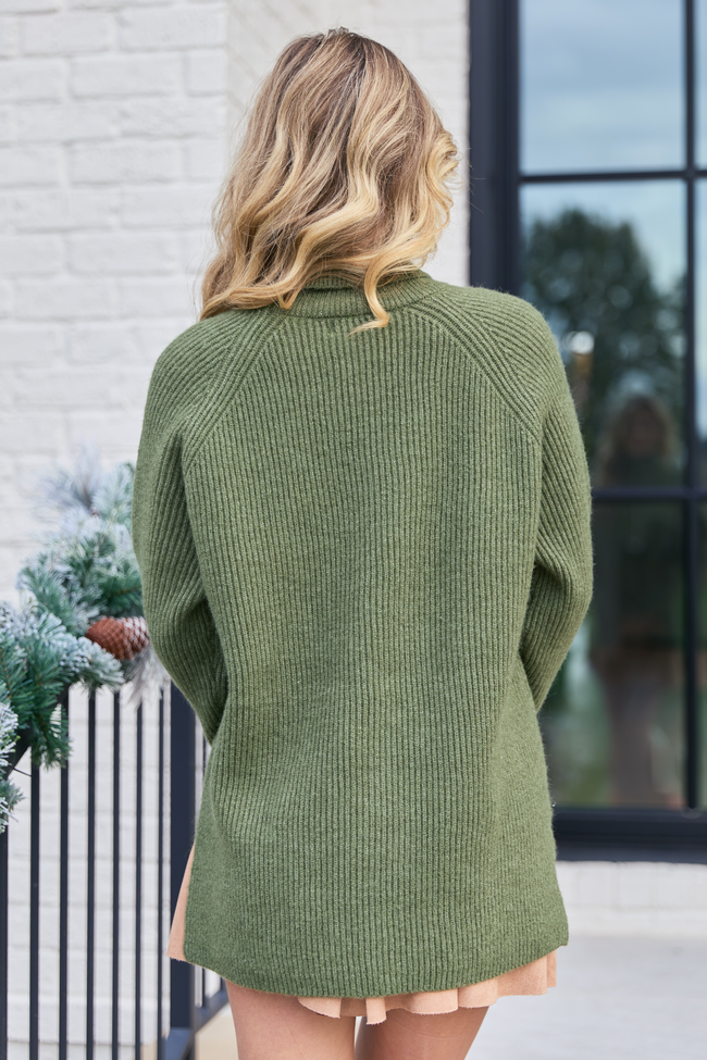 Jameson Olive Green Turtleneck Sweater SALE