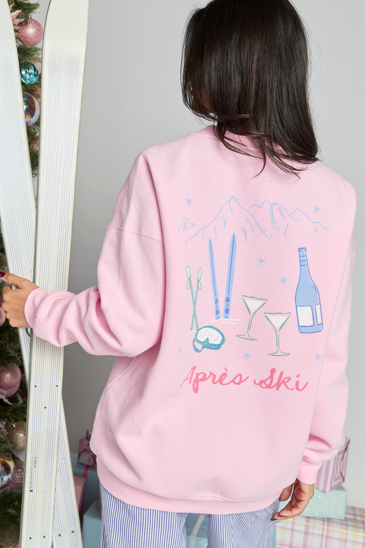 Apres Ski Light Pink Graphic Sweatshirt