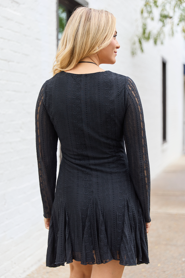 Evaline Black Lace Dress