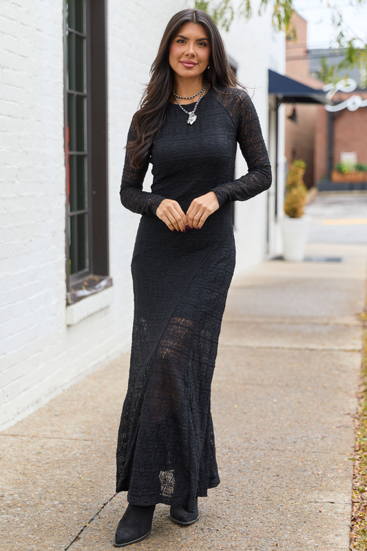 Dianna Black Lace Maxi Dress