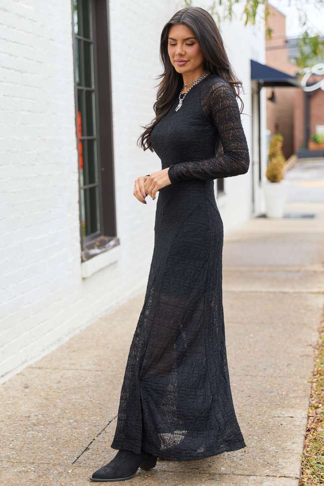 Dianna Black Lace Maxi Dress