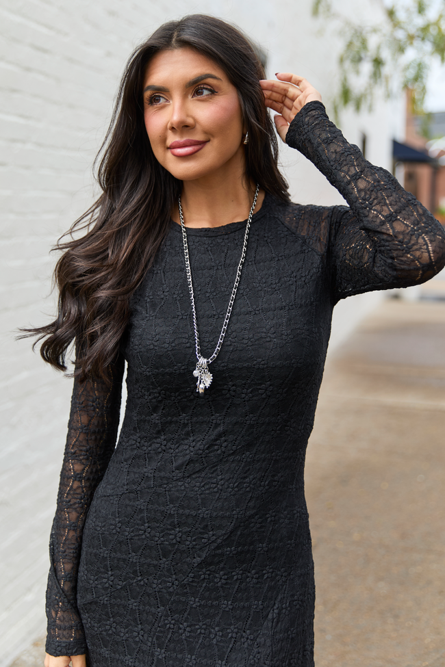 Dianna Black Lace Maxi Dress