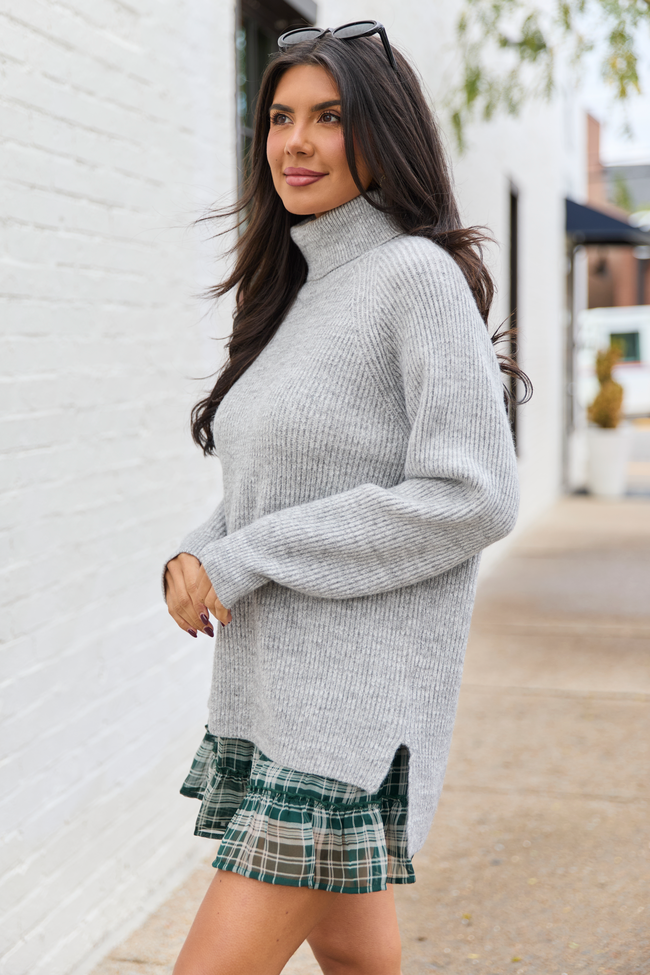 Jameson Heathered Grey Turtleneck Sweater SALE