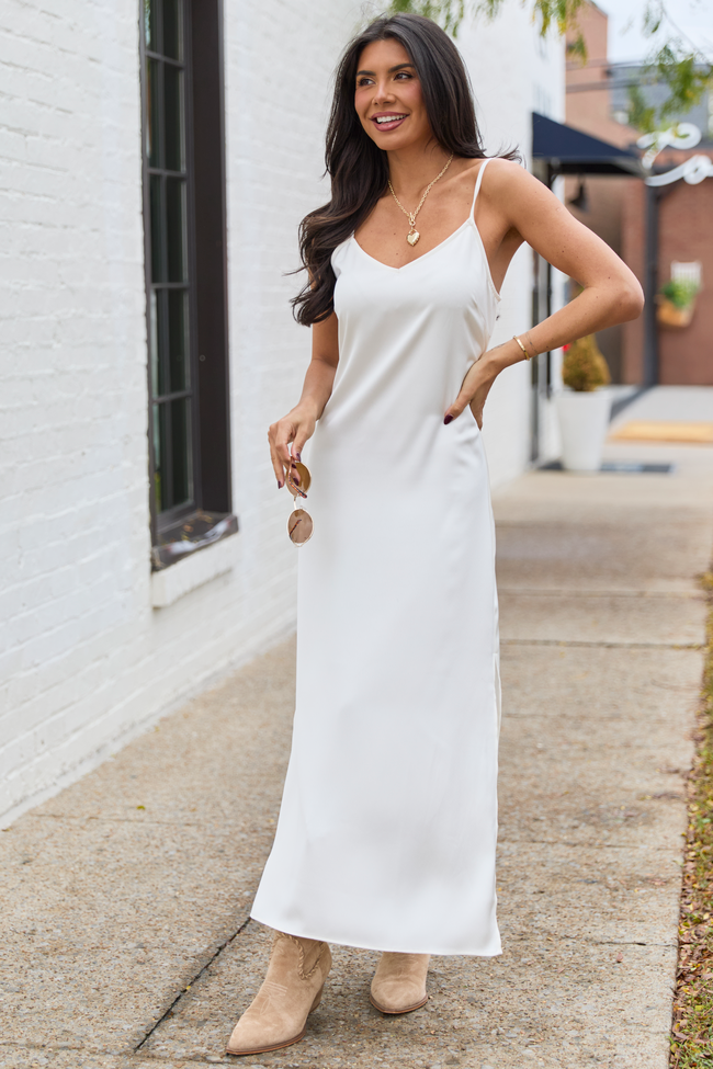 Allie Ivory Slip Dress