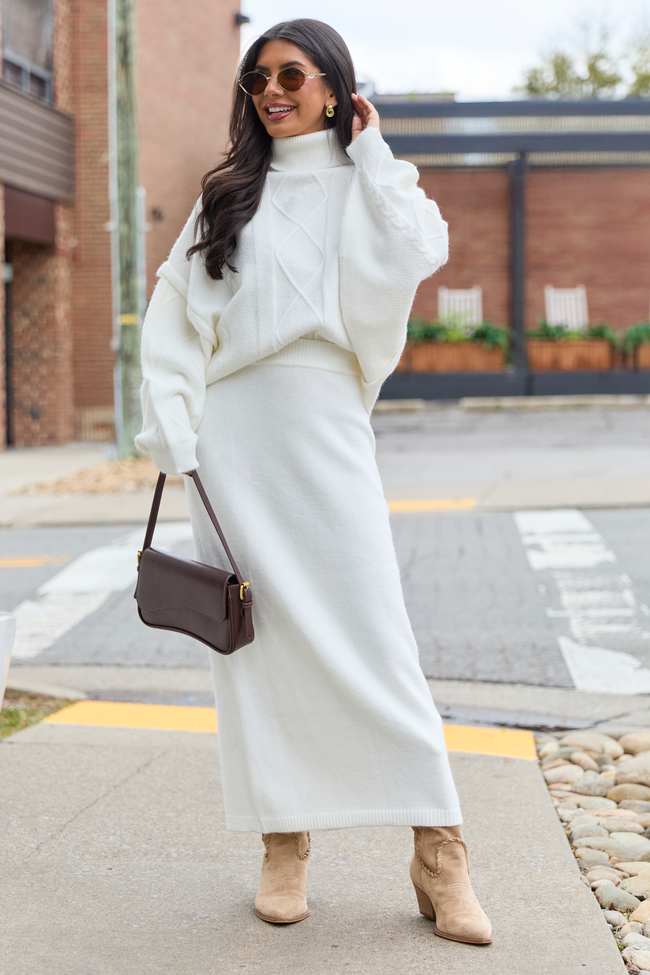 Lindy Ivory Sweater Maxi Skirt