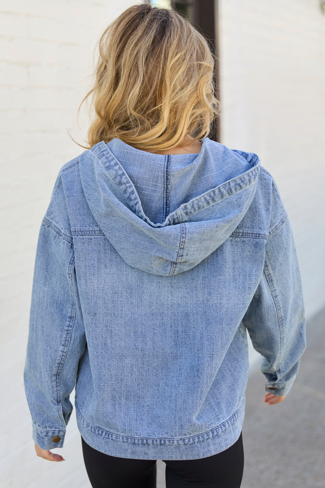 Icelyn Denim Plaid Pocket Pullover