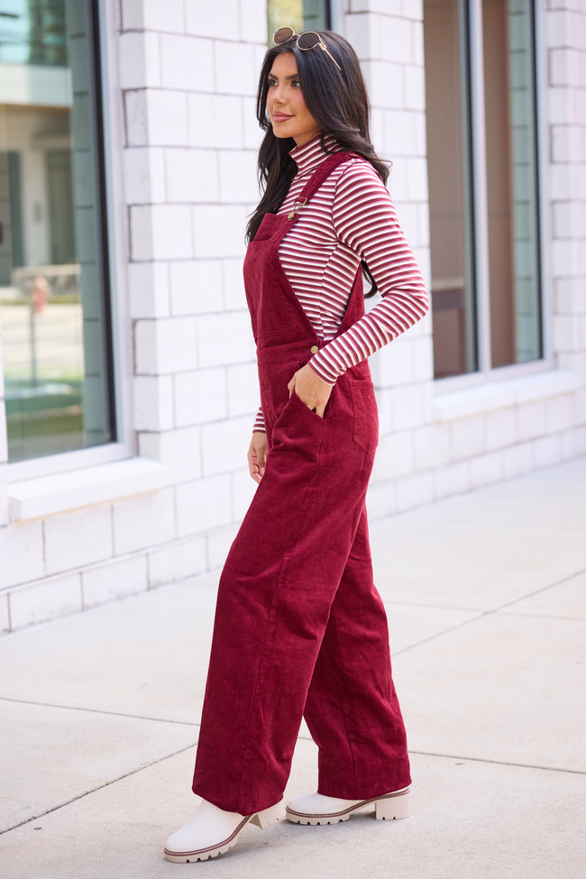 Alden Berry Cord Overalls