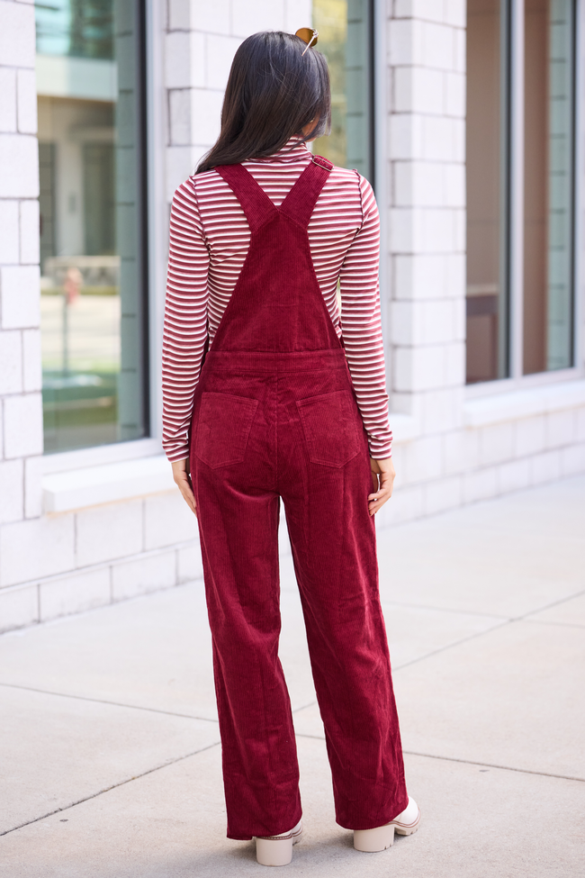 Alden Berry Cord Overalls