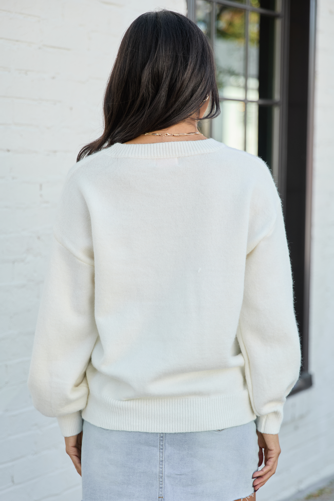 Pretty Cowgirl Cream Western Icon Crewneck Sweater SALE