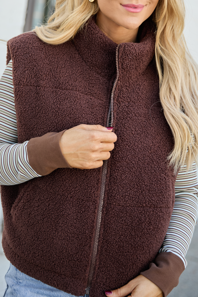 Bunny Brown Sherpa Zip Vest SALE