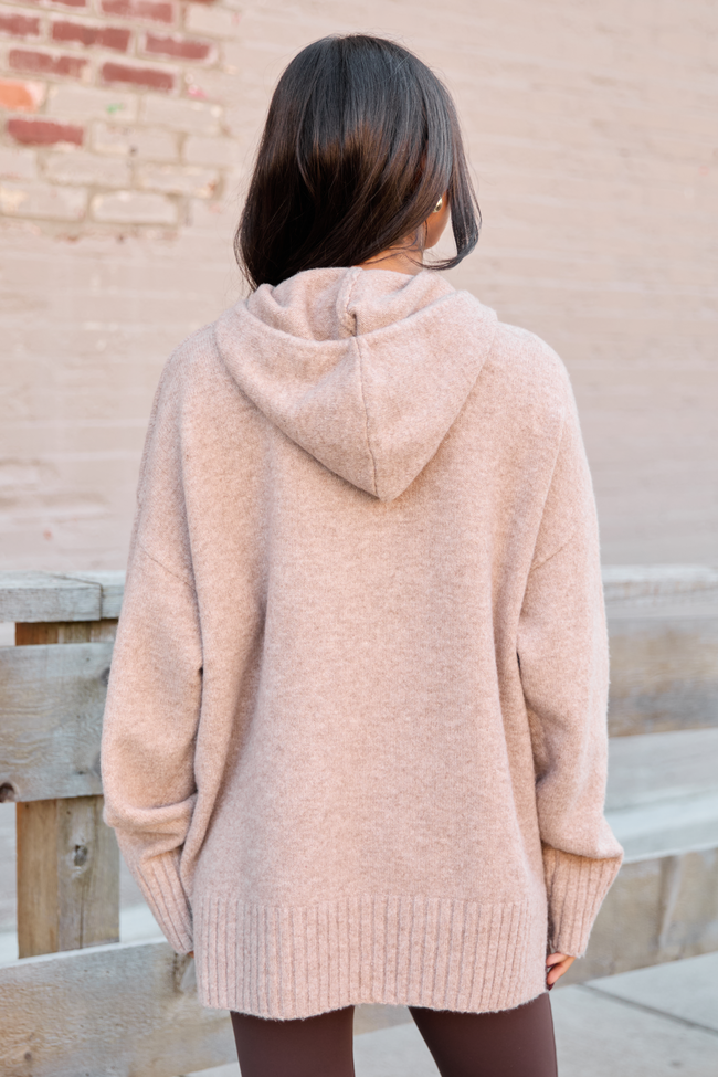 Etta Heathered Oat Hooded Sweater SALE