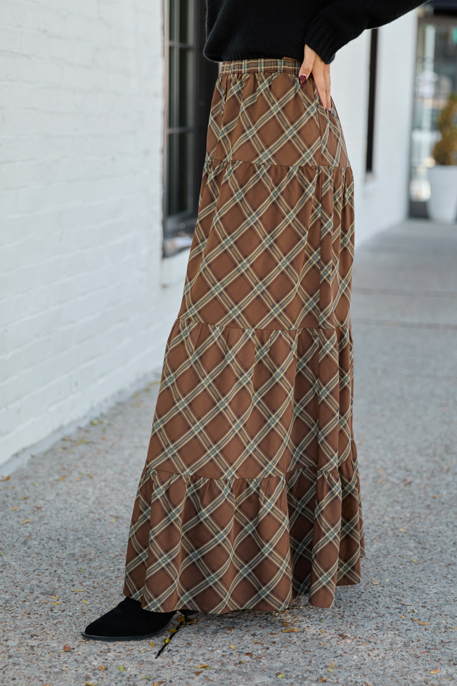 Cassidy Plaid Maxi Skirt