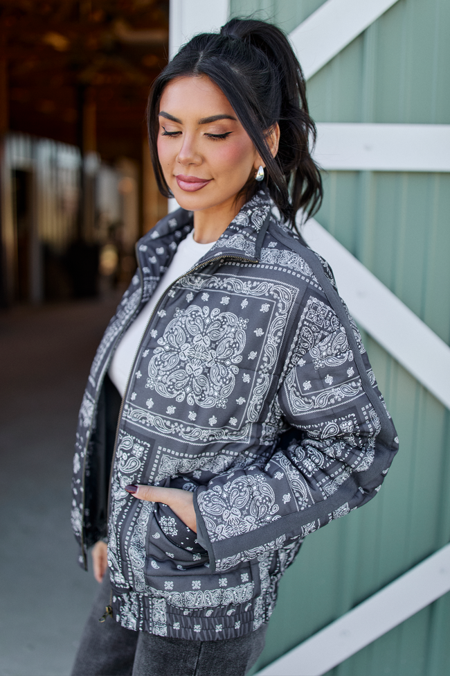 Kayla Bandana Print Puffer Coat SALE