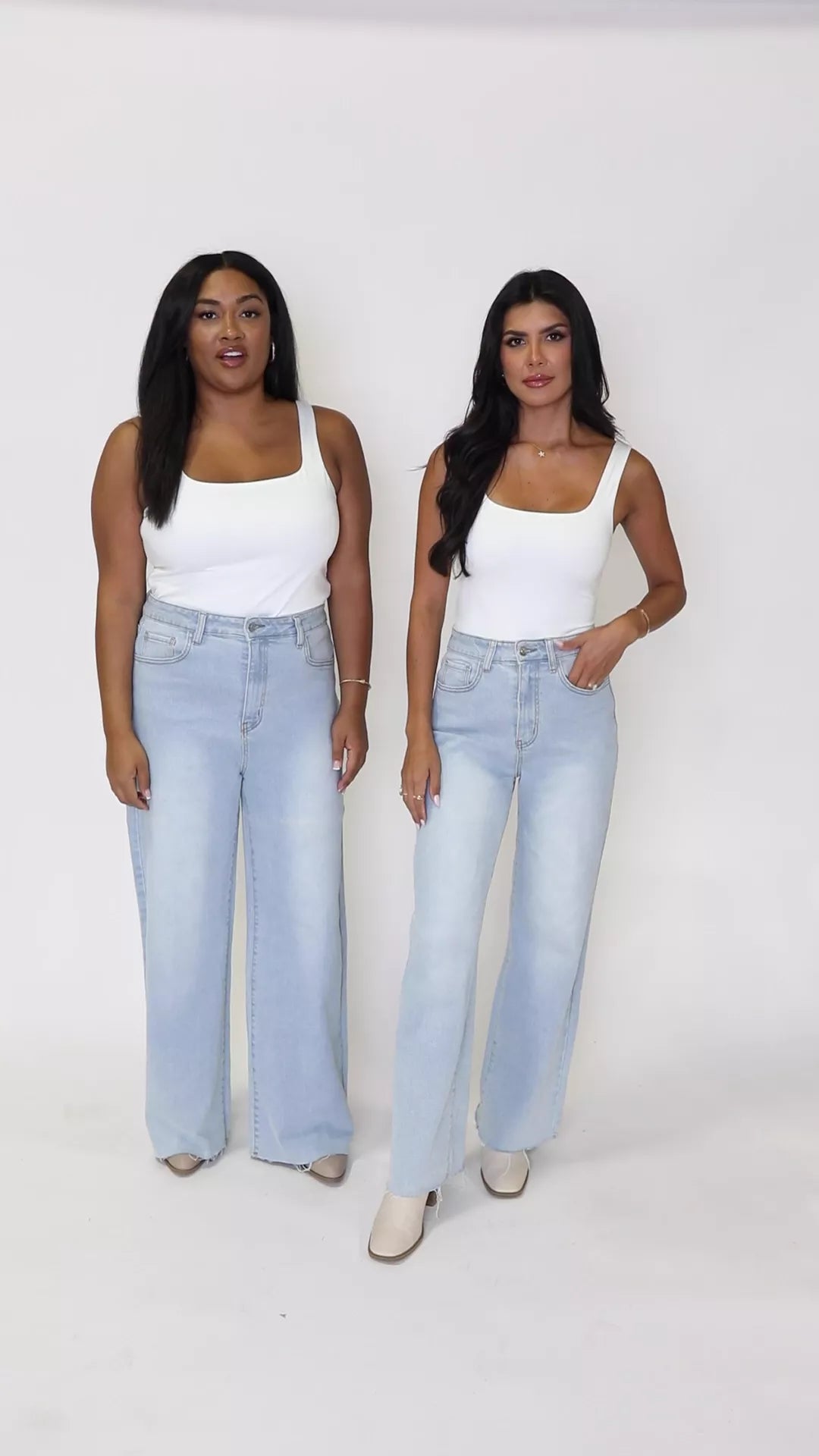 Kelsea Light Wash Wide Leg Jeans