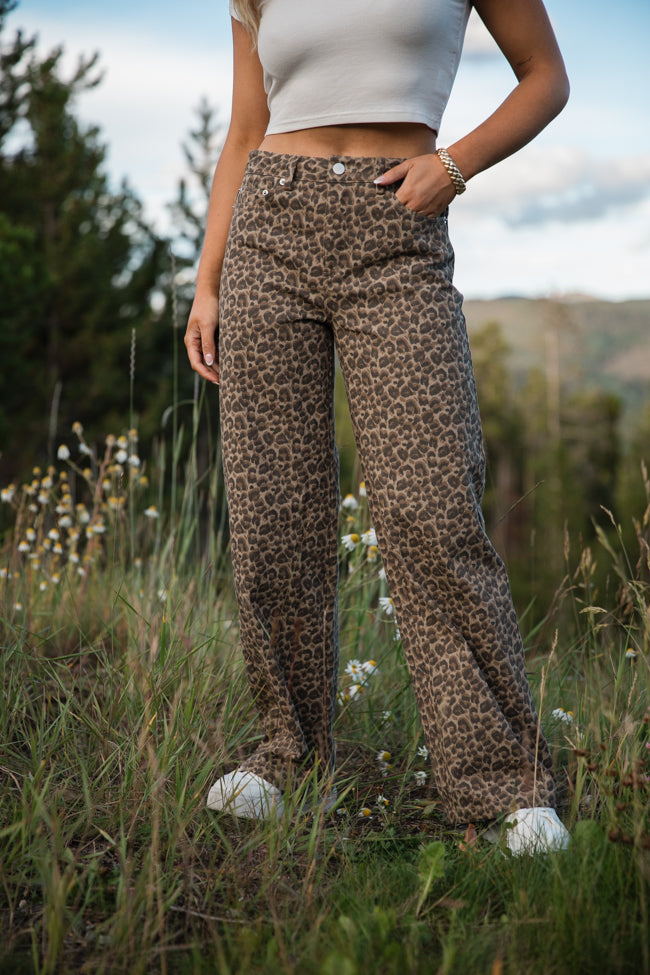 Wild Things Leopard Wide Leg Pants