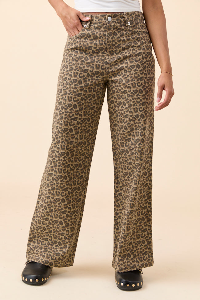 Wild Things Leopard Wide Leg Pants