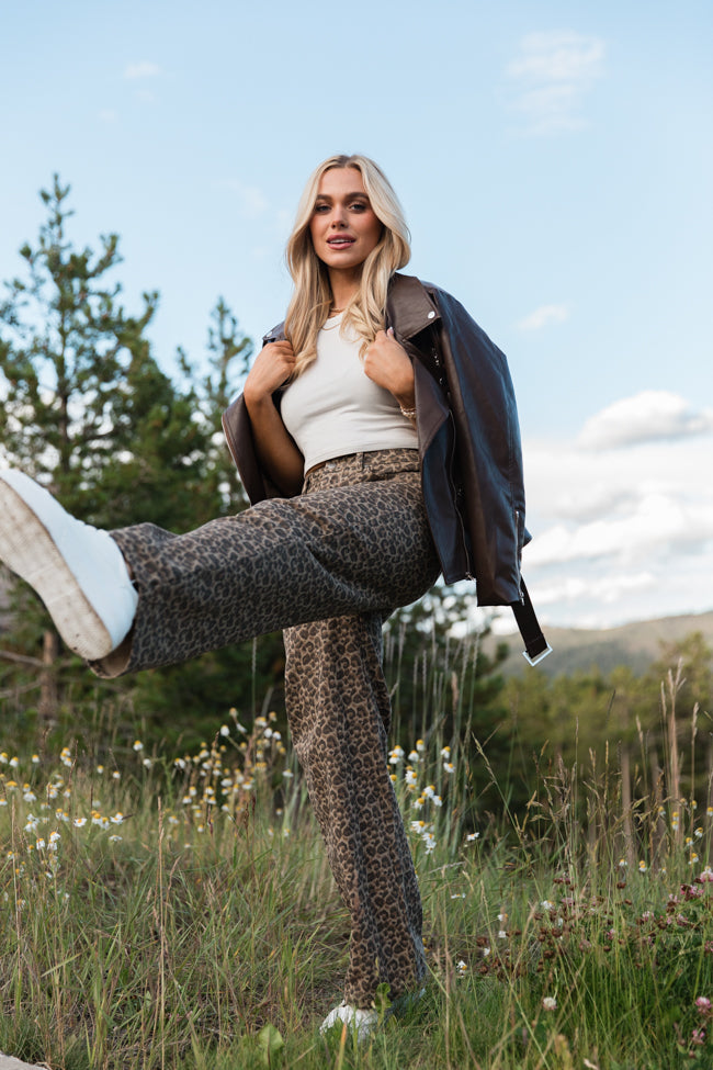 Wild Things Leopard Wide Leg Pants
