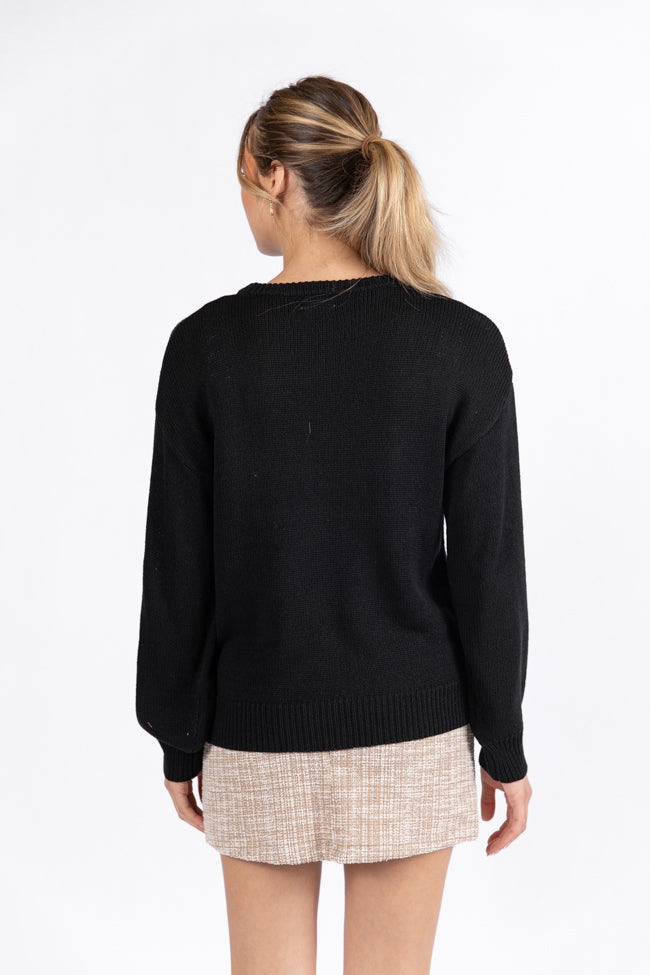 Pop Fizz Clink Black Sweater