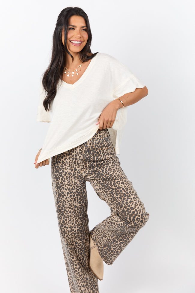 Rooted Essential Cream V-Neck Tee FINAL SALE