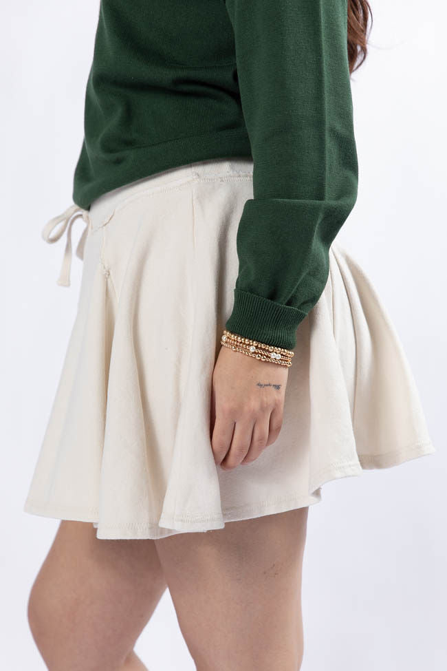 Where To Next Cream Knit Skort FINAL SALE