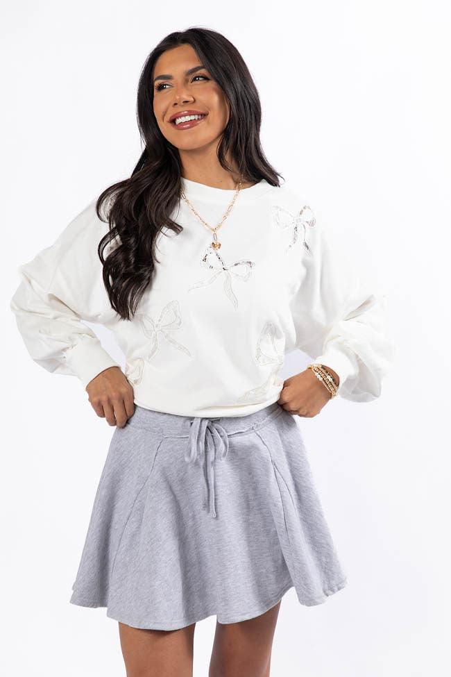 Where To Next Grey Knit Skort FINAL SALE