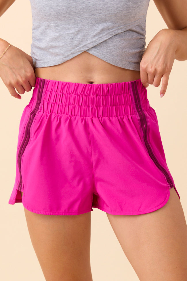 Tempest Pink Striped Trim Detail Active Shorts FINAL SALE