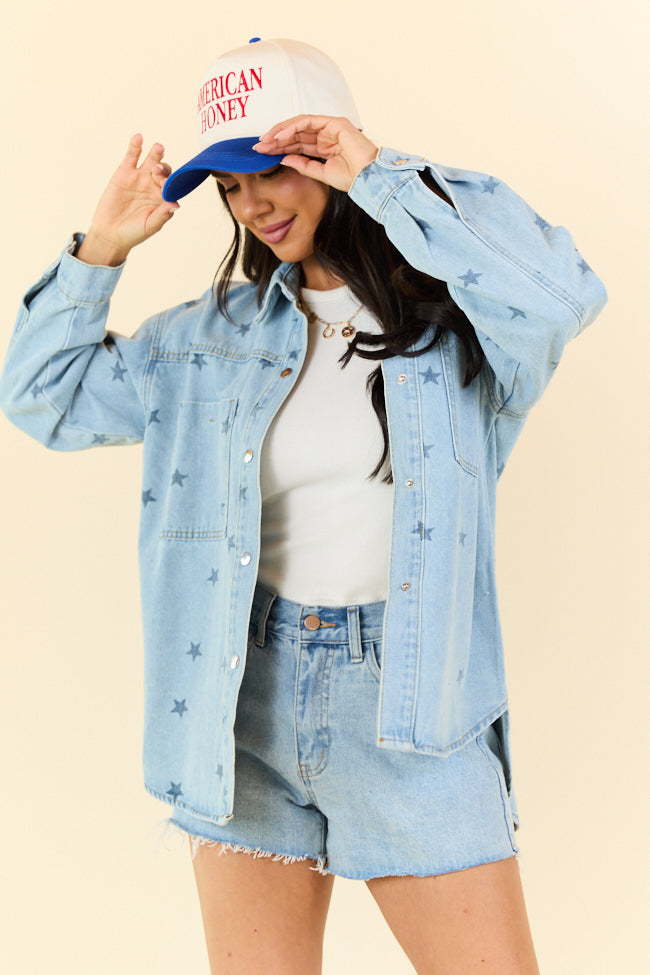 Born To Shine Star Denim Shirt FINAL SALE