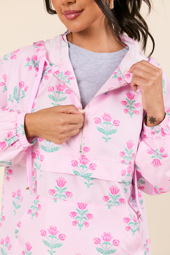Delilah Pink Block Floral Pullover FINAL SALE