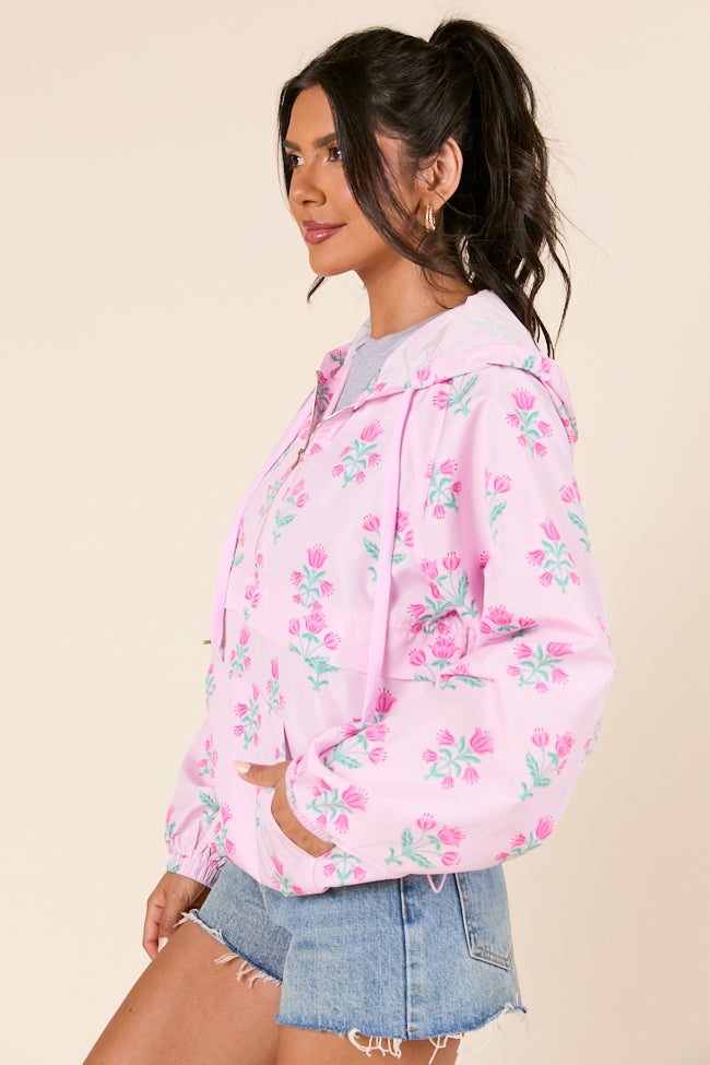 Delilah Pink Block Floral Pullover FINAL SALE