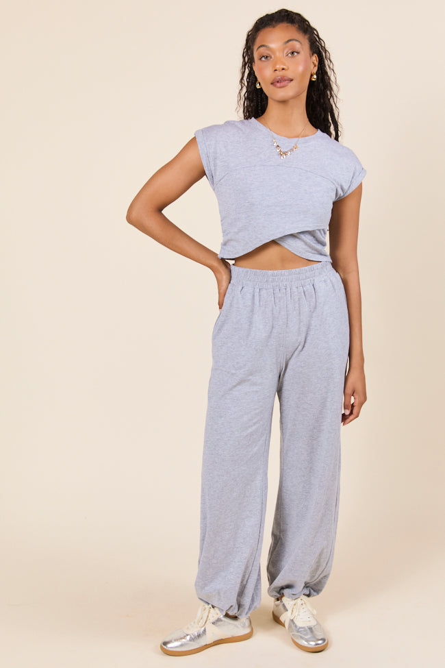 Tinley Heather Grey Lounge Jogger Pants