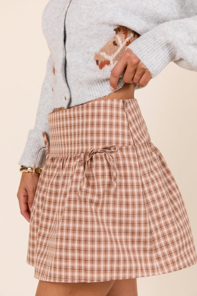 Lynette Brown Plaid Skirt