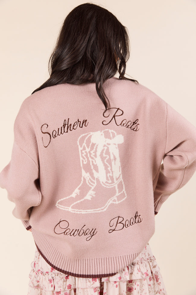 Jesse Mauve Southern Roots Cowboy Boots Cardigan SALE