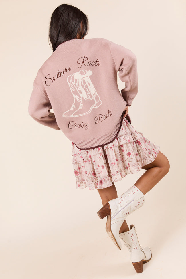 Jesse Mauve Southern Roots Cowboy Boots Cardigan SALE