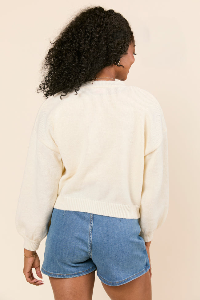 Dannie Cream and Orange Floral Cardigan FINAL SALE