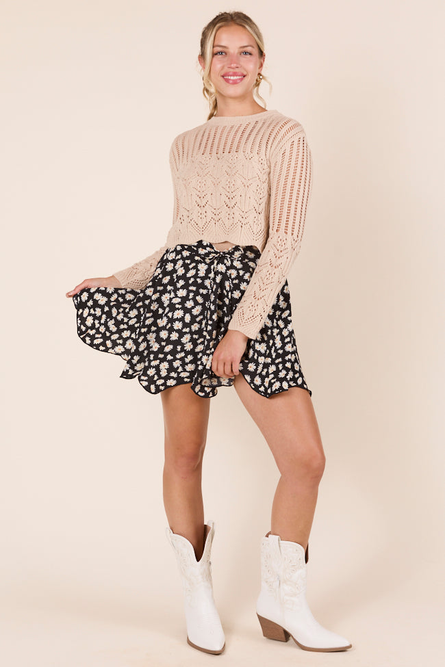 Jenn Natural Open Knit Sweater SALE