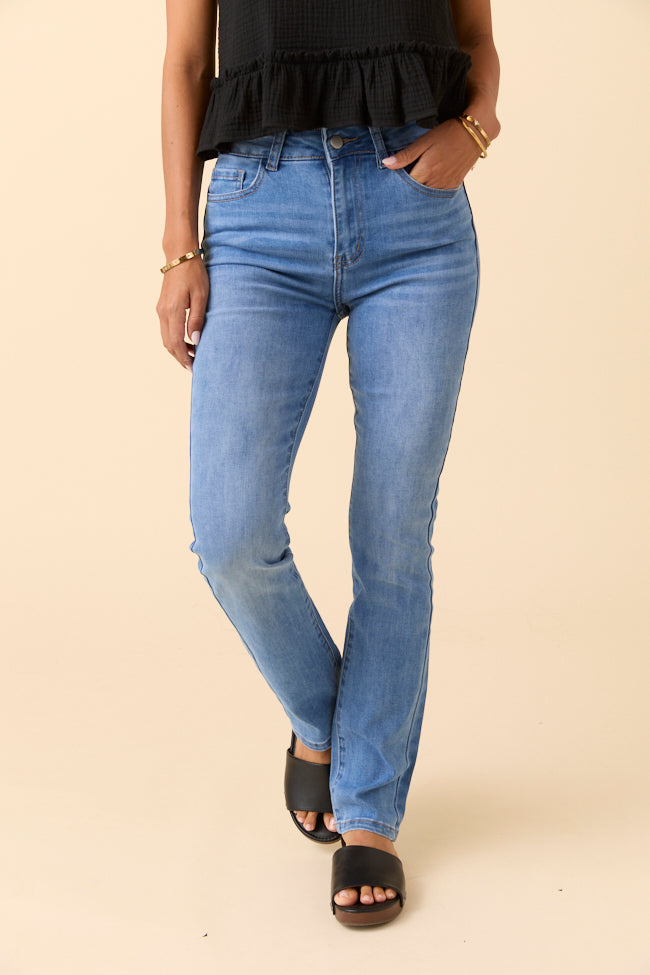 My Favorite Medium Wash Straight Leg Jeans FINAL SALE