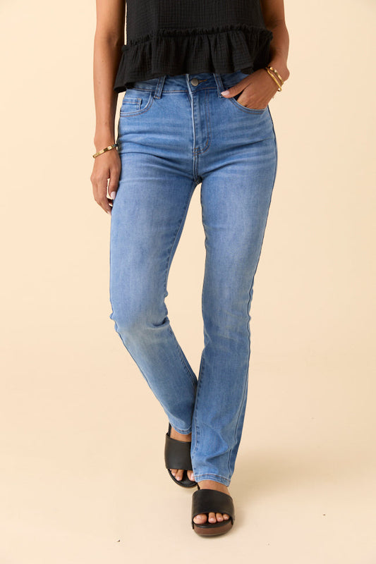 My Favorite Medium Wash Straight Leg Jeans FINAL SALE