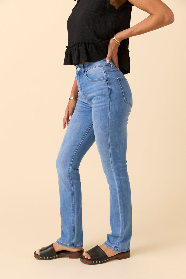 My Favorite Medium Wash Straight Leg Jeans FINAL SALE