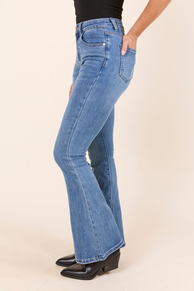 My Favorite Medium Wash Flare Leg Jeans