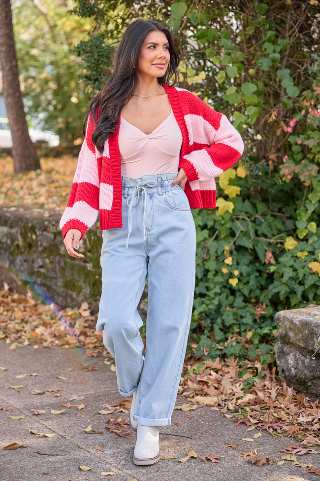 Gracie Light Wash Tie Waist Jeans FINAL SALE