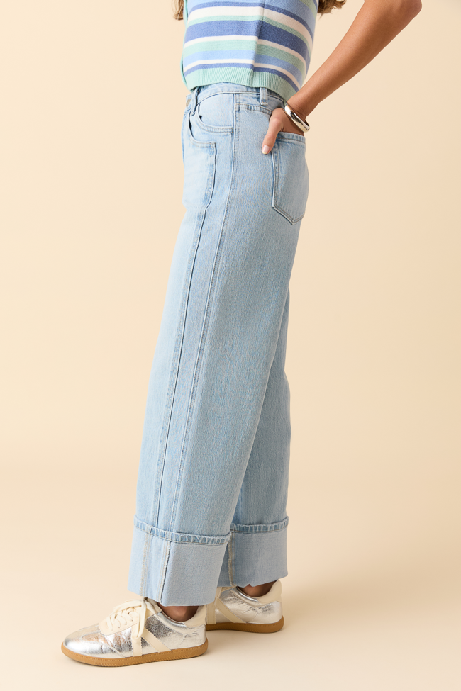 Cameron High Rise Cuffed Wide Leg Jeans FINAL SALE