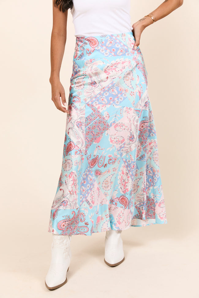 Naomi Patchwork Printed Midi Skirt FINAL SALE