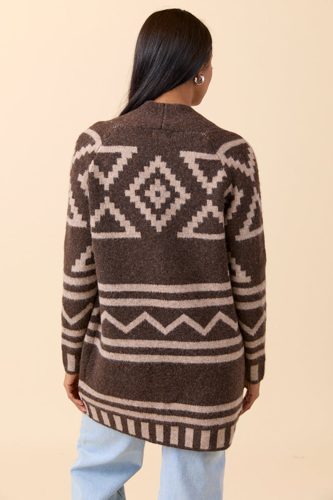 Phoenix Brown Southwestern Long Cardigan SALE