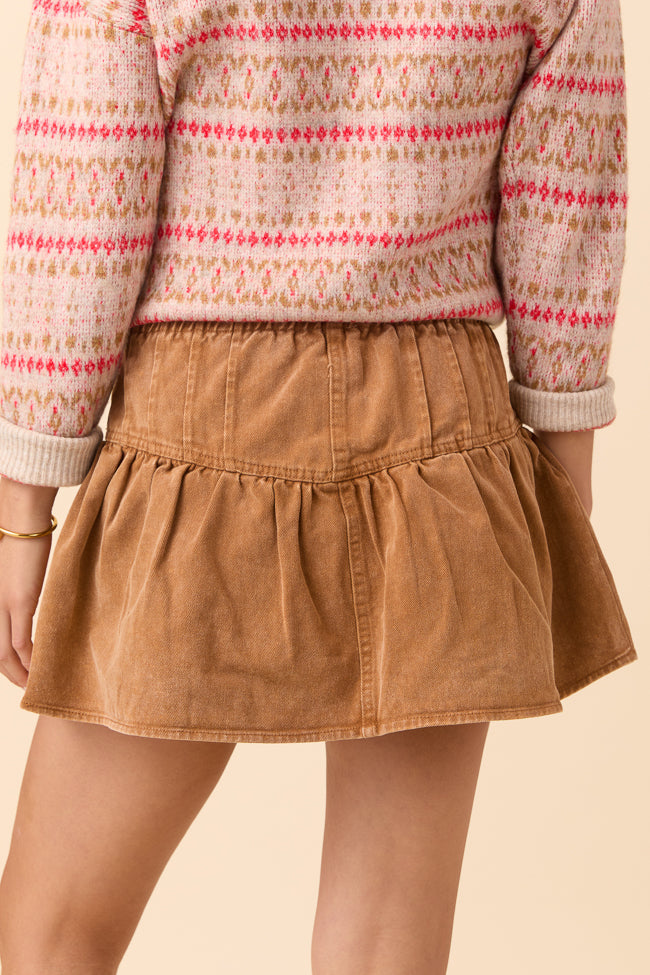 Sophie Brown Ruffle Skort